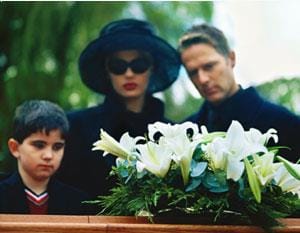 Family at a funeral